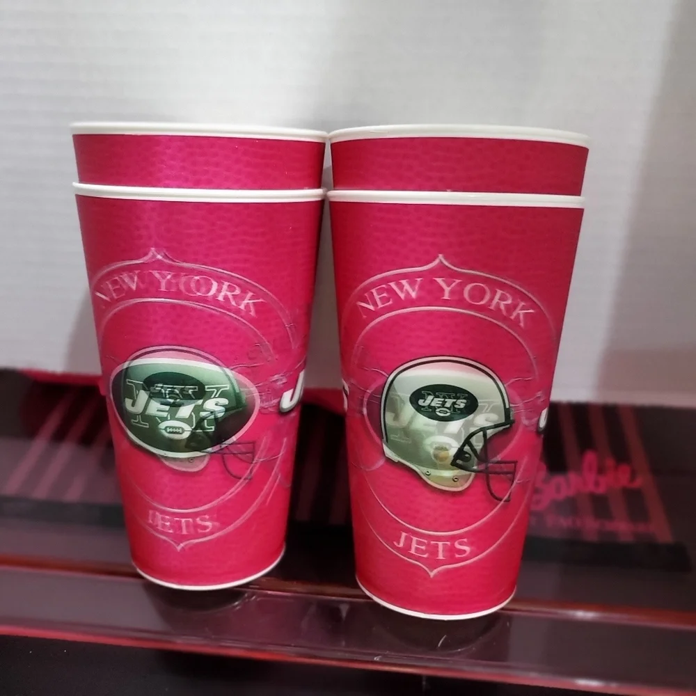 NEW JETS Lenticular Cups RARE Watch Video 👀 Capitol Spirit Set of 4 L👀K